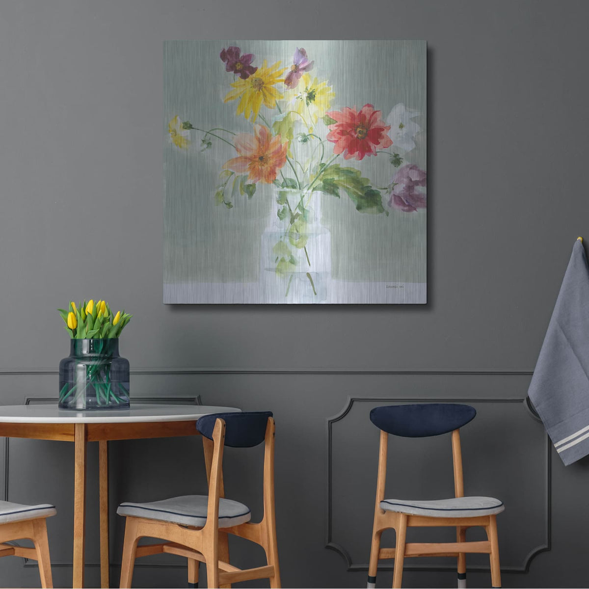 'Wild About Wildflowers' by Danhui Nai – Metal Wall Art, 36x36 room view