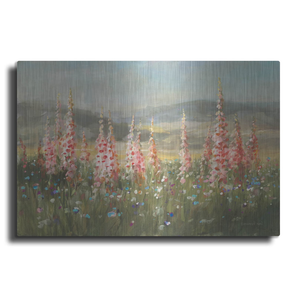 'Wild Foxglove Meadow' by Danhui Nai – Metal Wall Art