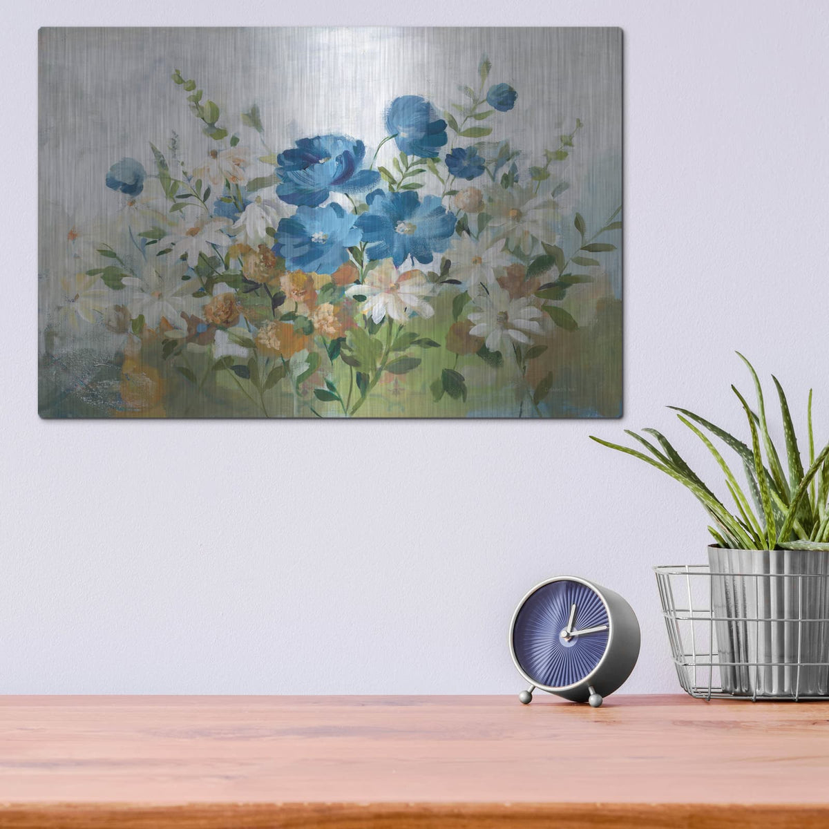 'Wild Hillside' by Danhui Nai – Metal Wall Art, 16x12 room view