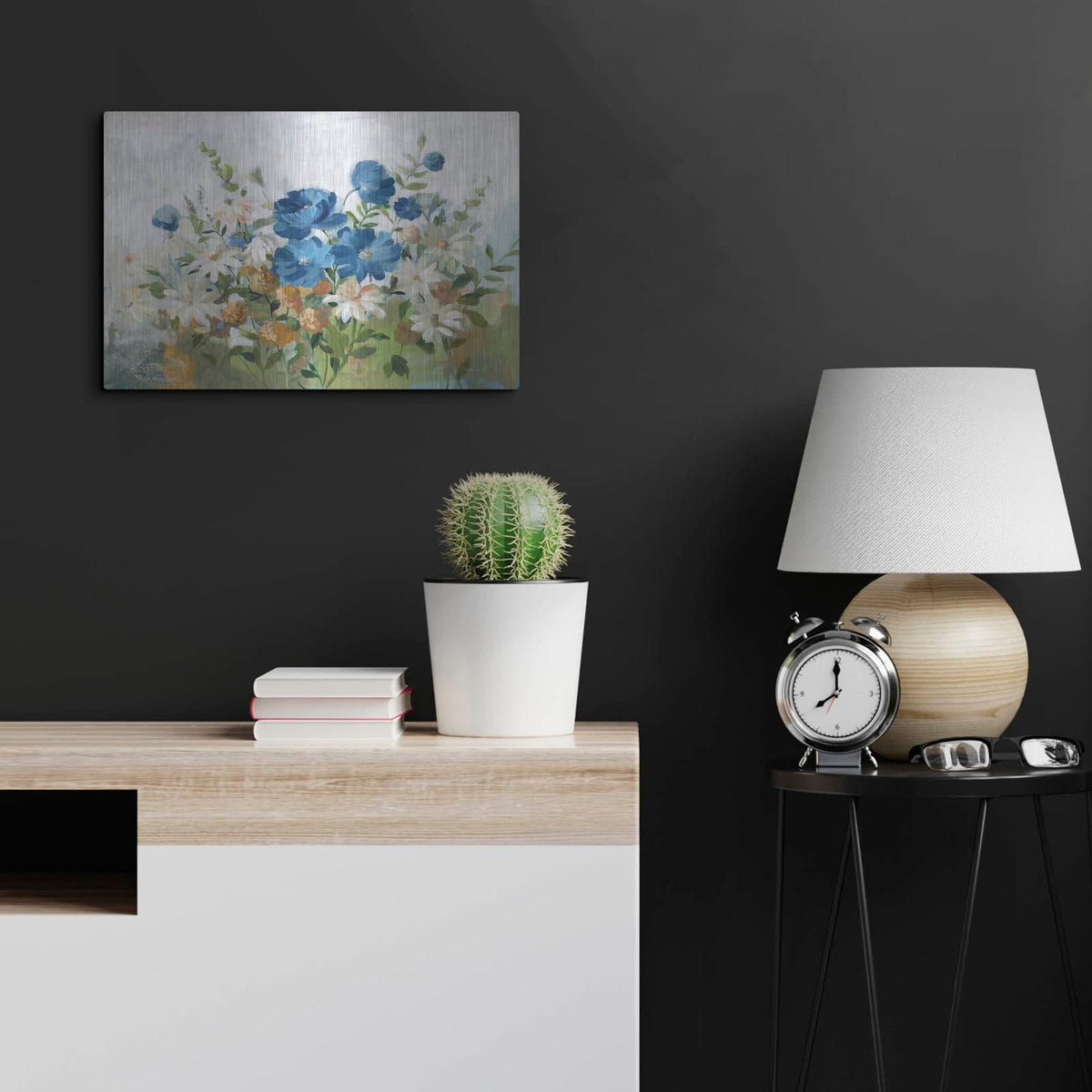 'Wild Hillside' by Danhui Nai – Metal Wall Art, 24x16 room view