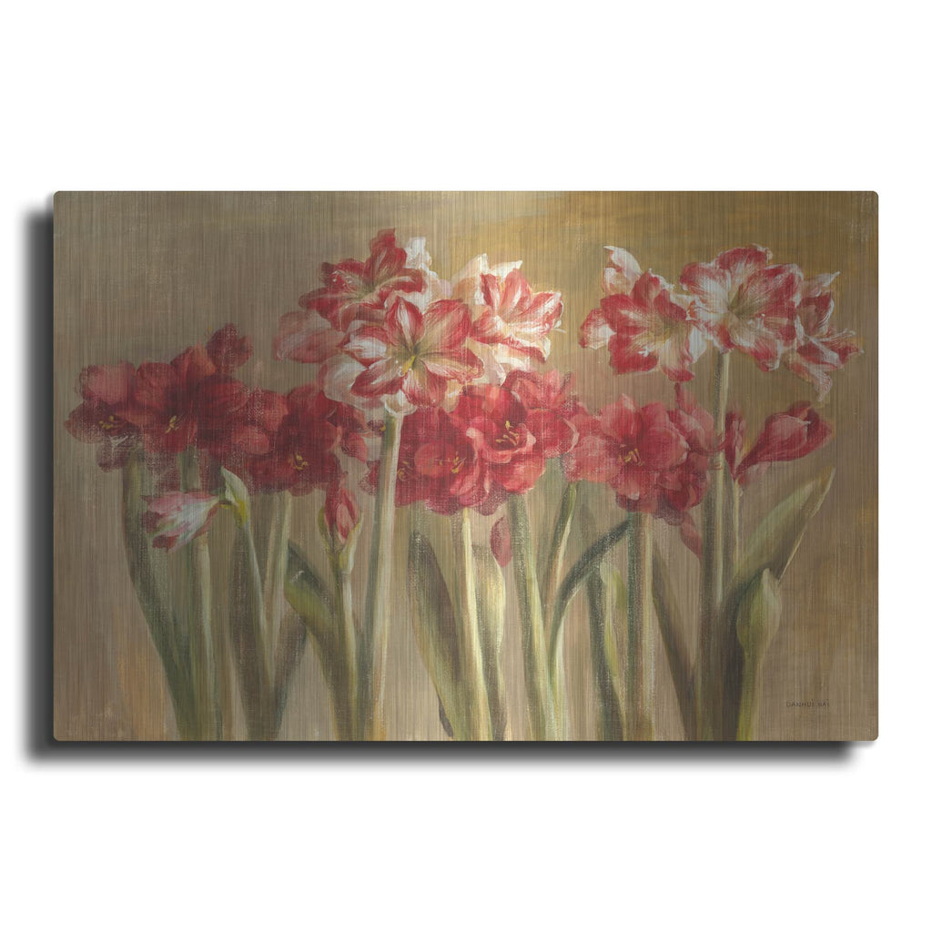 'Winter Amaryllis' by Danhui Nai – Metal Wall Art