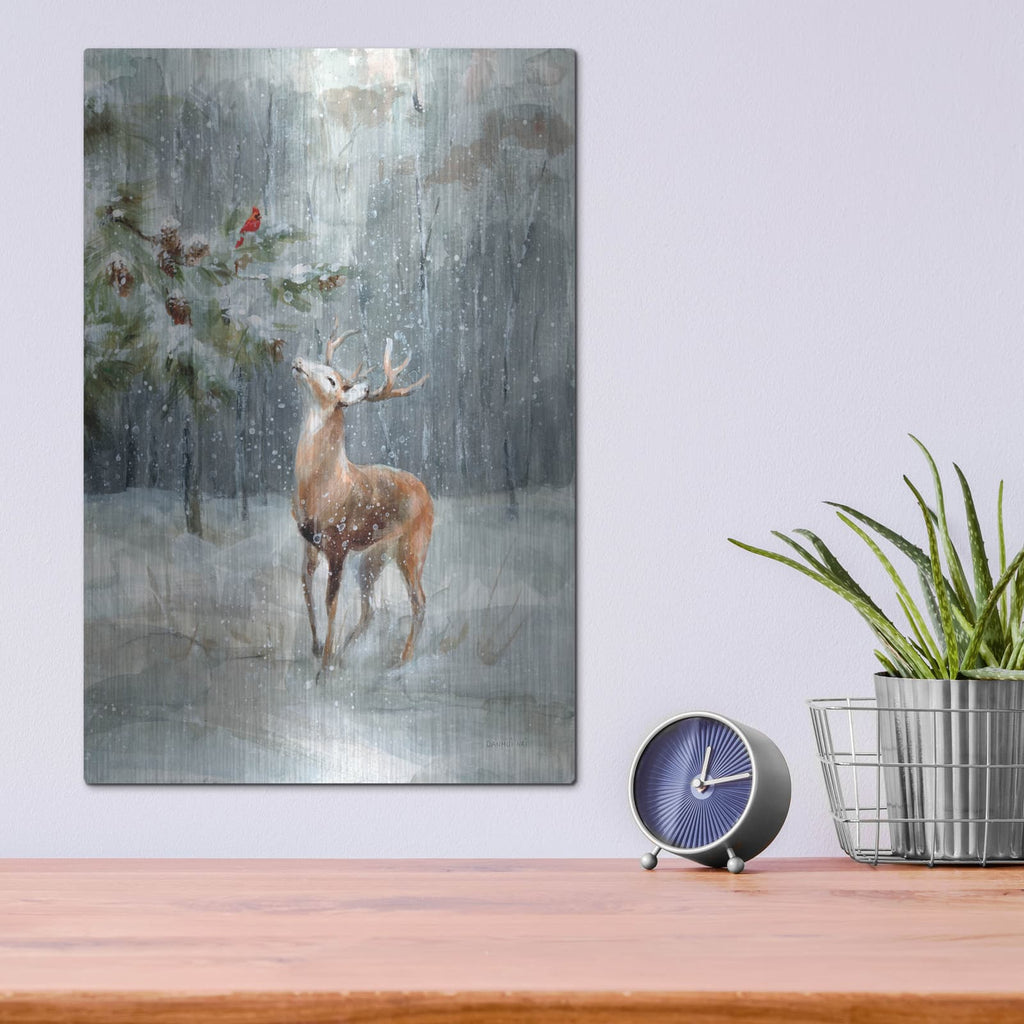 'Woodland Companion' by Danhui Nai – Metal Wall Art, 12x16 room view