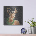 'Woodland Holidays Stag Black' by Danhui Nai – Metal Wall Art, 12x12 room view