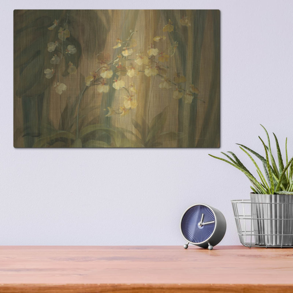 'Yellow Orchids 3' by Danhui Nai – Metal Wall Art, 16x12 room view