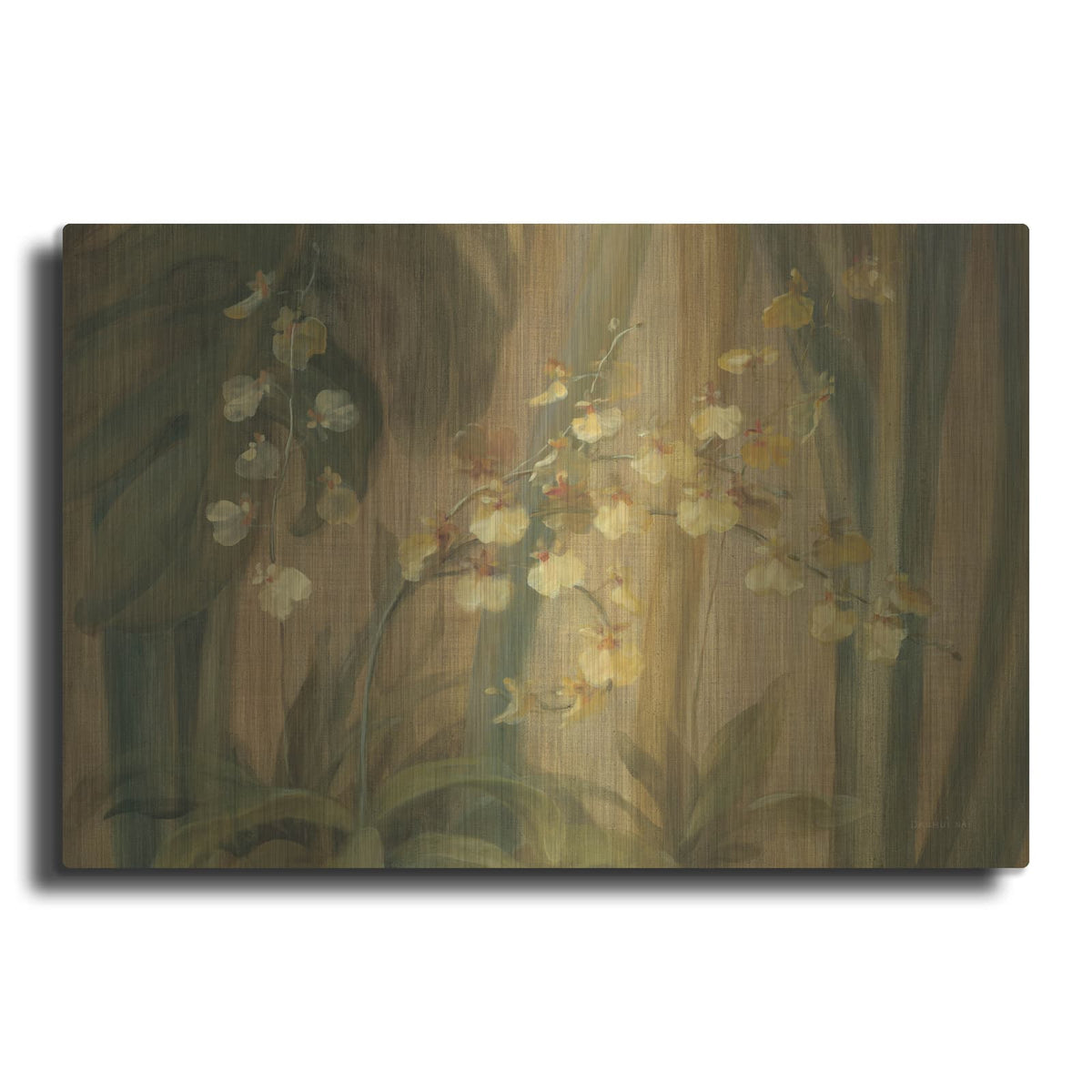 'Yellow Orchids 3' by Danhui Nai – Metal Wall Art