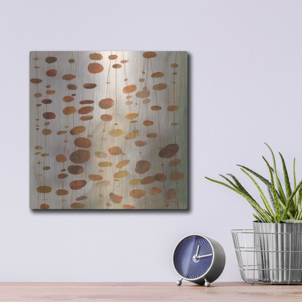 'Ziplines' by Danhui Nai – Metal Wall Art, 12x12 room view