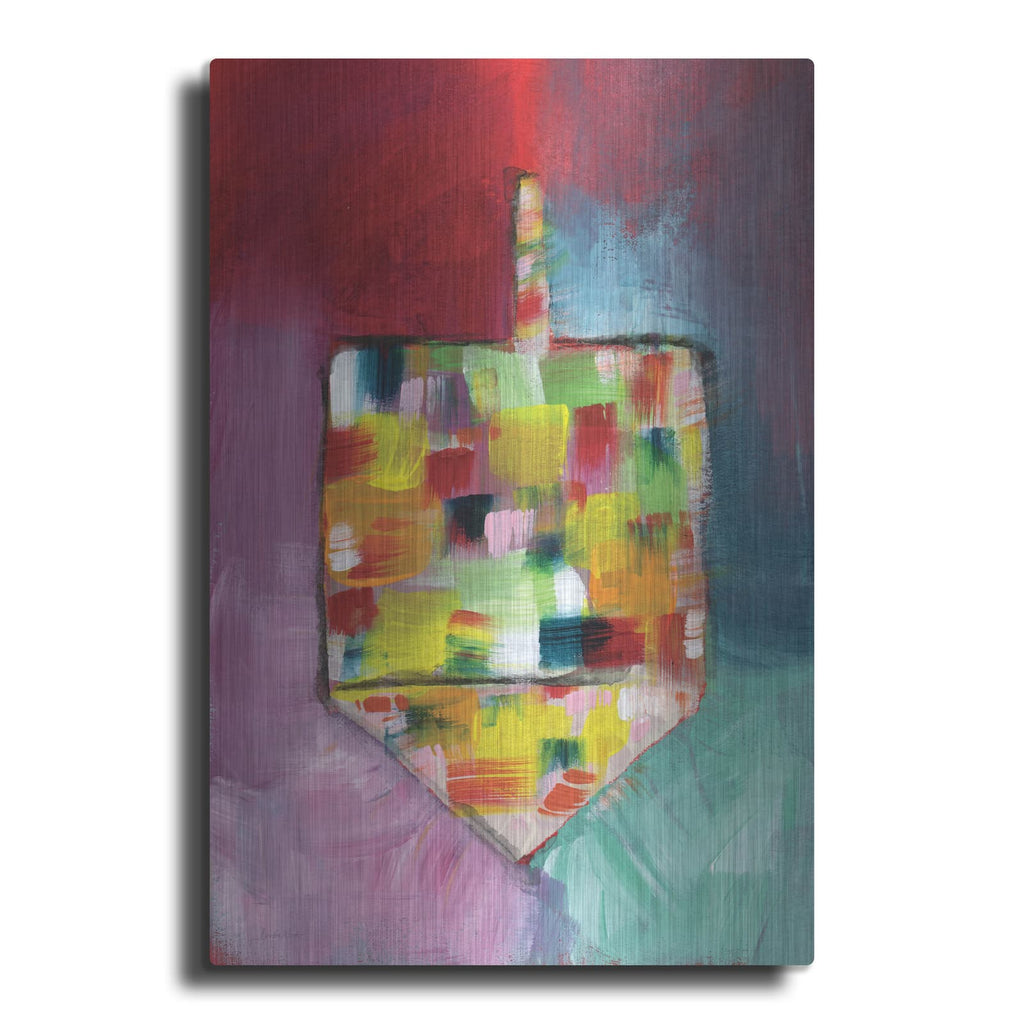 'Dreidel of Many Colors' by Linda Woods – Metal Wall Art
