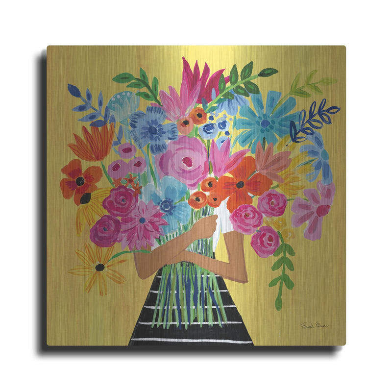 'A Bunch Of Flowers 3' by Farida Zaman – Metal Wall Art