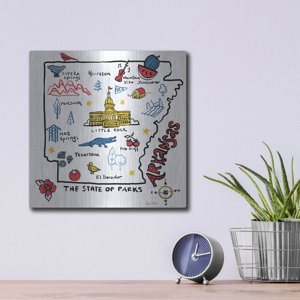 'Arkansas' by Farida Zaman – Metal Wall Art, 12x12 room view