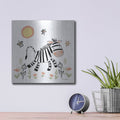 'Baby Zebra' by Farida Zaman – Metal Wall Art, 12x12 room view