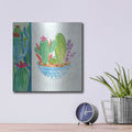 'Cacti Garden 2 No Birds And Butterflies' by Farida Zaman – Metal Wall Art, 12x12 room view