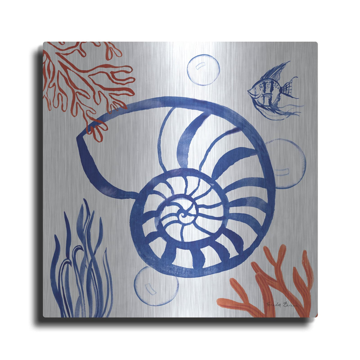 'Coastal Jewels 1' by Farida Zaman – Metal Wall Art