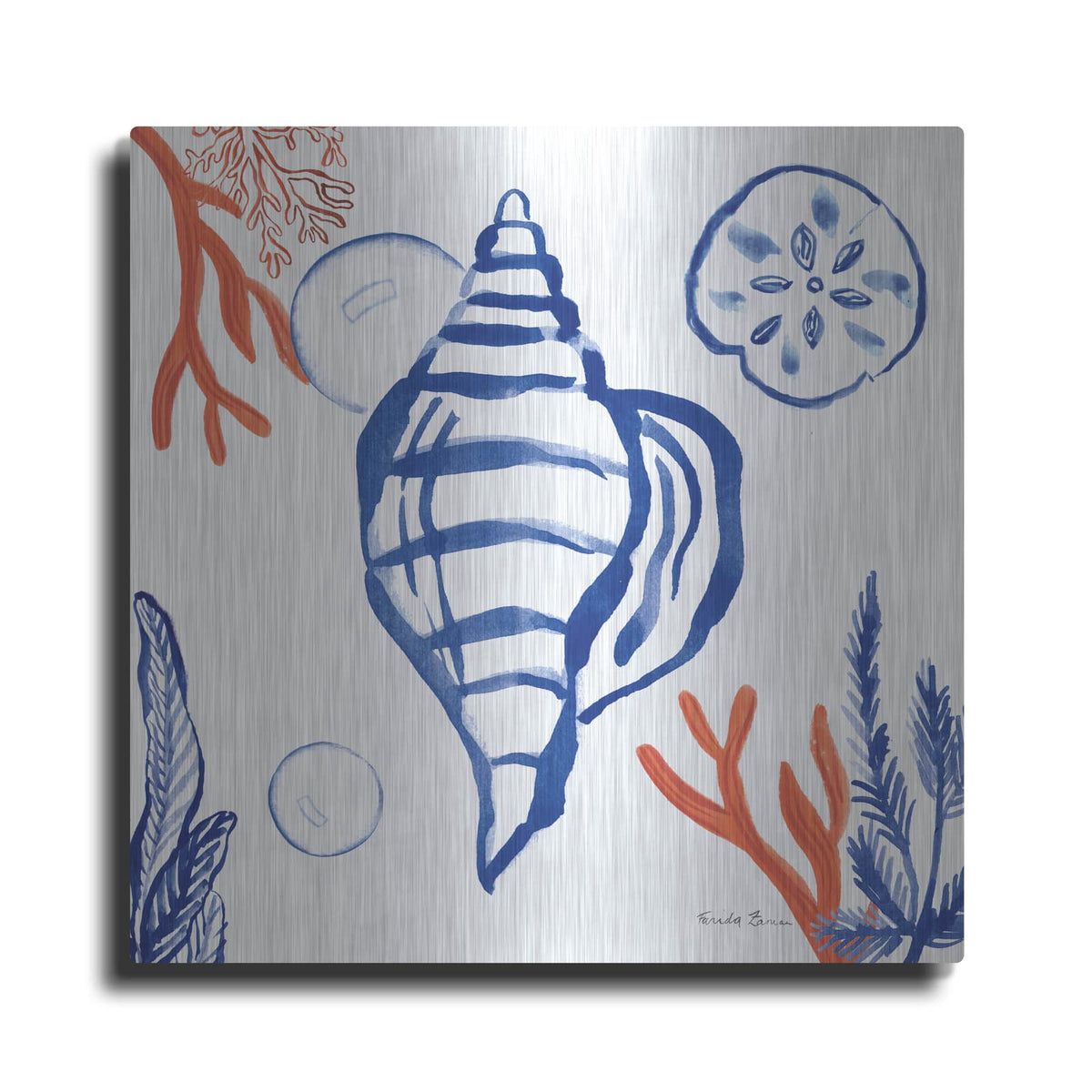 'Coastal Jewels 2' by Farida Zaman – Metal Wall Art
