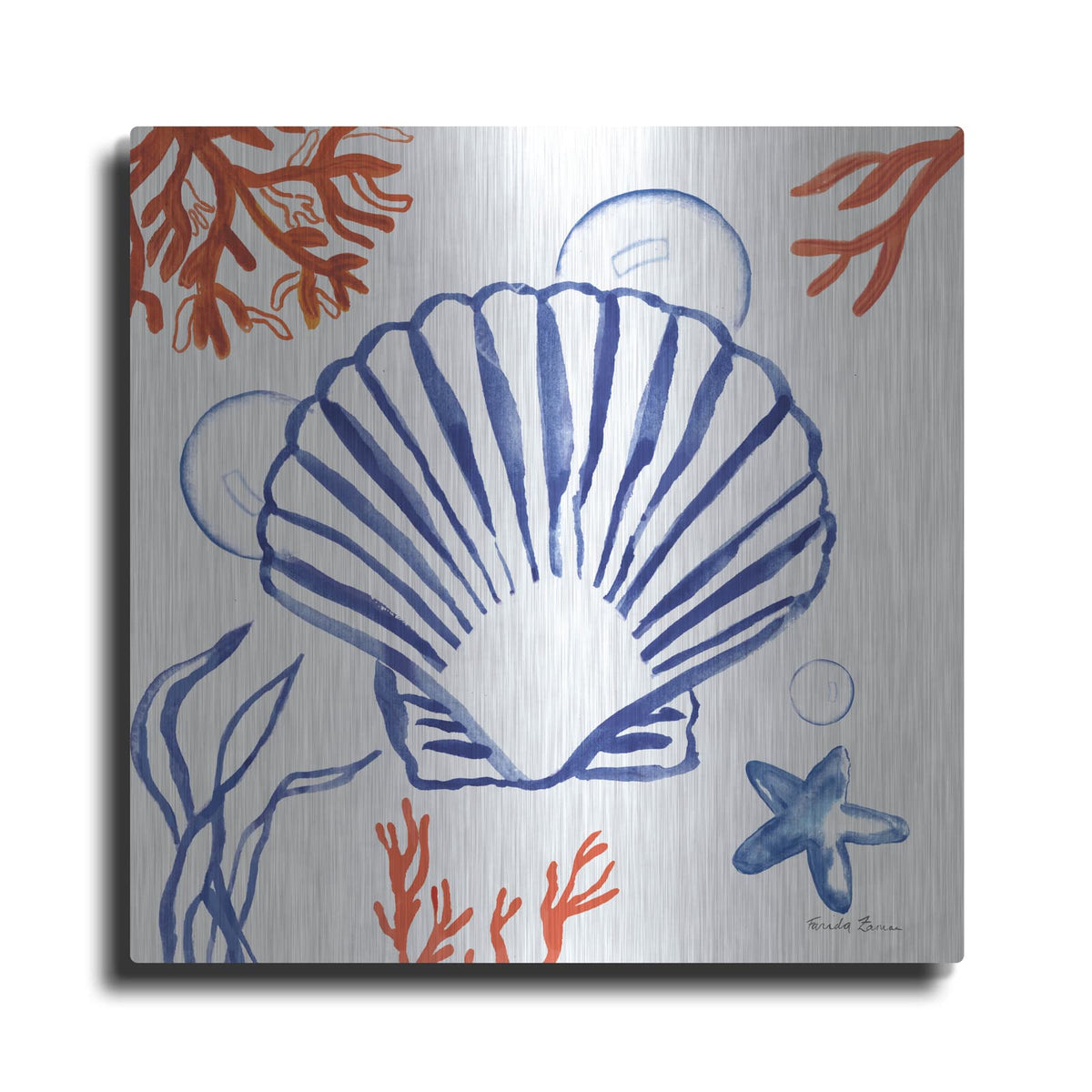 'Coastal Jewels 3' by Farida Zaman – Metal Wall Art