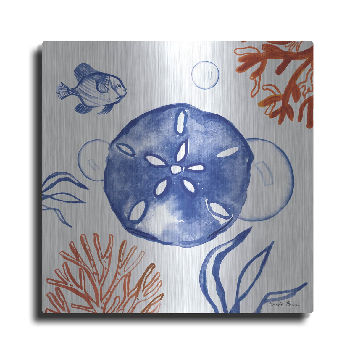'Coastal Jewels 4' by Farida Zaman – Metal Wall Art