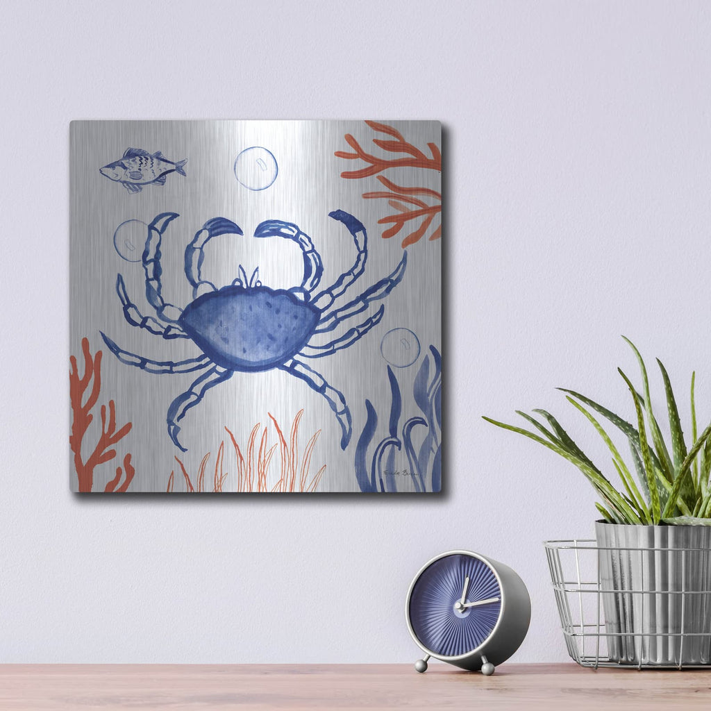 'Coastal Jewels 5' by Farida Zaman – Metal Wall Art, 12x12 room view