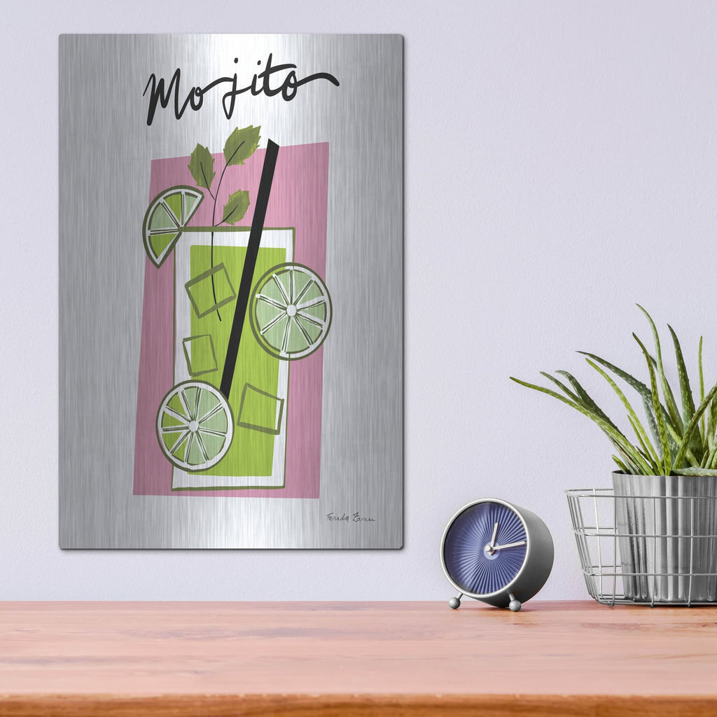 'Colorful Cocktails 1' by Farida Zaman – Metal Wall Art, 12x16 room view
