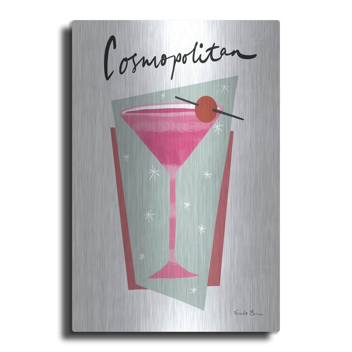 'Colorful Cocktails 2' by Farida Zaman – Metal Wall Art