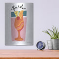'Colorful Cocktails 4' by Farida Zaman – Metal Wall Art, 12x16 room view
