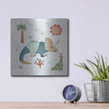 'Dino Fun 3' by Farida Zaman – Metal Wall Art, 12x12 room view