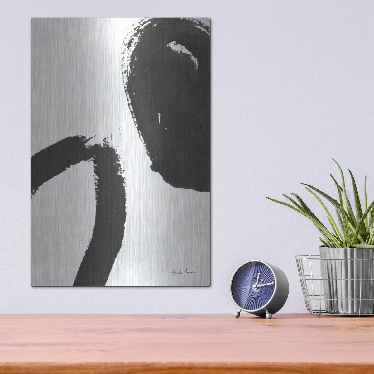 'Inky 2' by Farida Zaman – Metal Wall Art, 12x16 room view