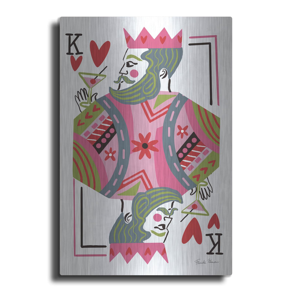 'King Of Hearts' by Farida Zaman – Metal Wall Art