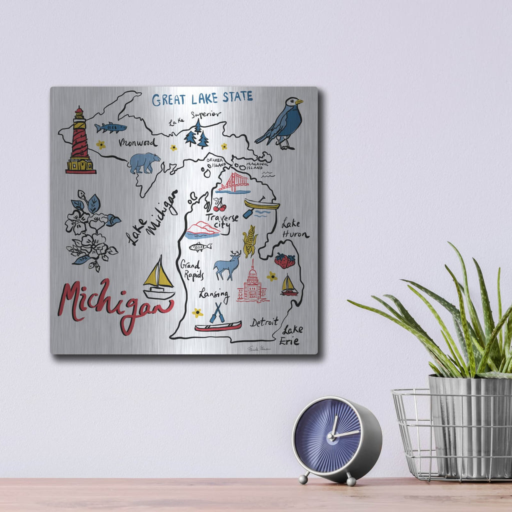 'Michigan' by Farida Zaman – Metal Wall Art, 12x12 room view