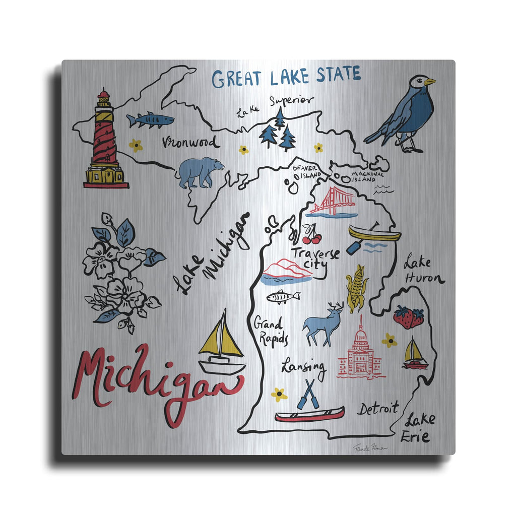 'Michigan' by Farida Zaman – Metal Wall Art
