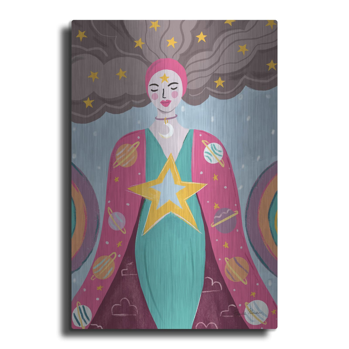 'Mystical Woman 1' by Farida Zaman – Metal Wall Art