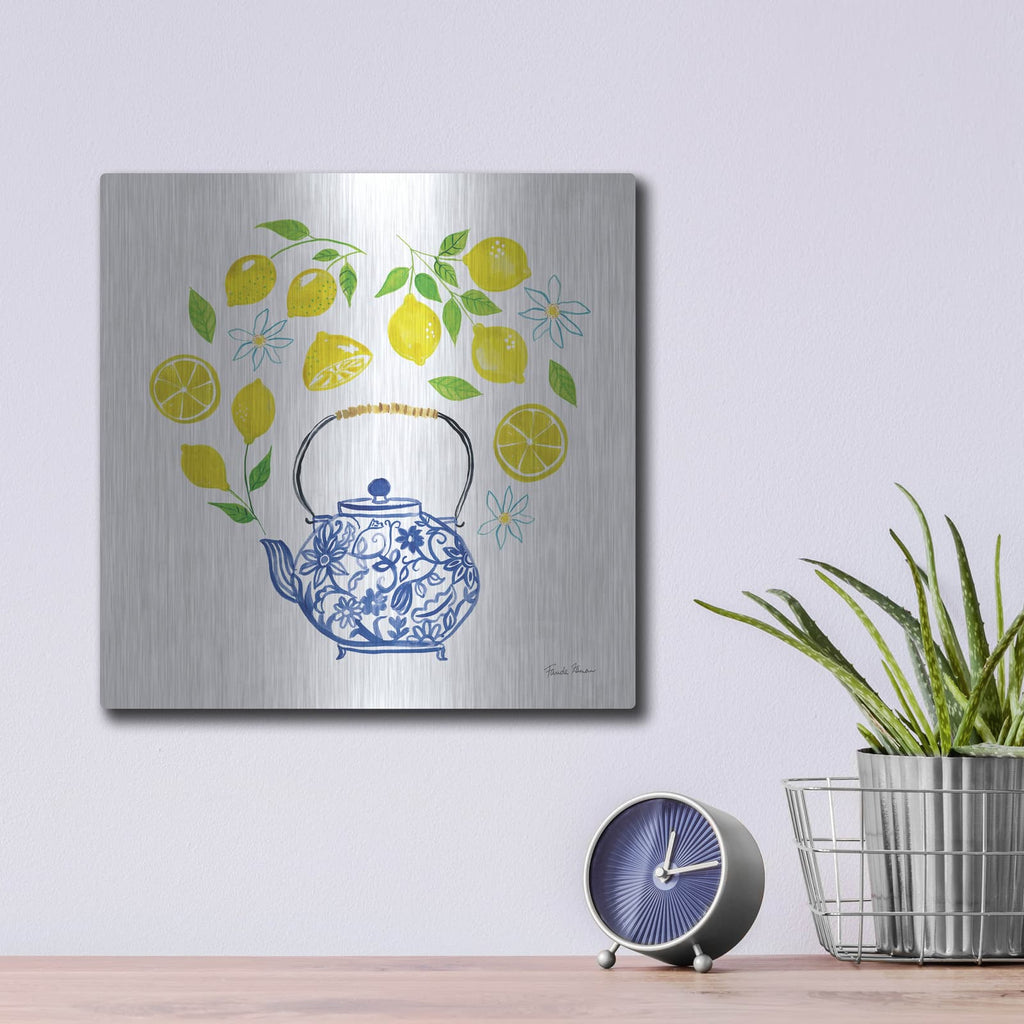 'Organic Tea 2' by Farida Zaman – Metal Wall Art, 12x12 room view