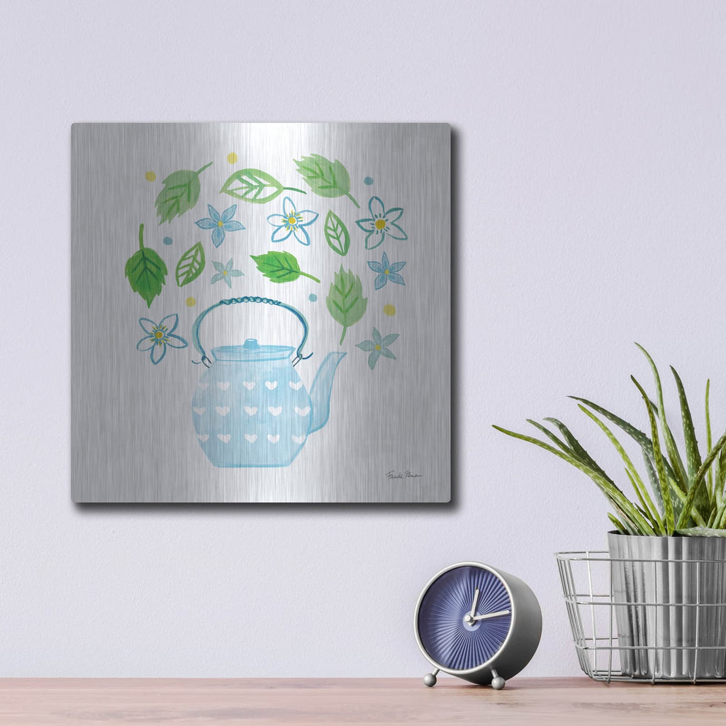 'Organic Tea 3' by Farida Zaman – Metal Wall Art, 12x12 room view