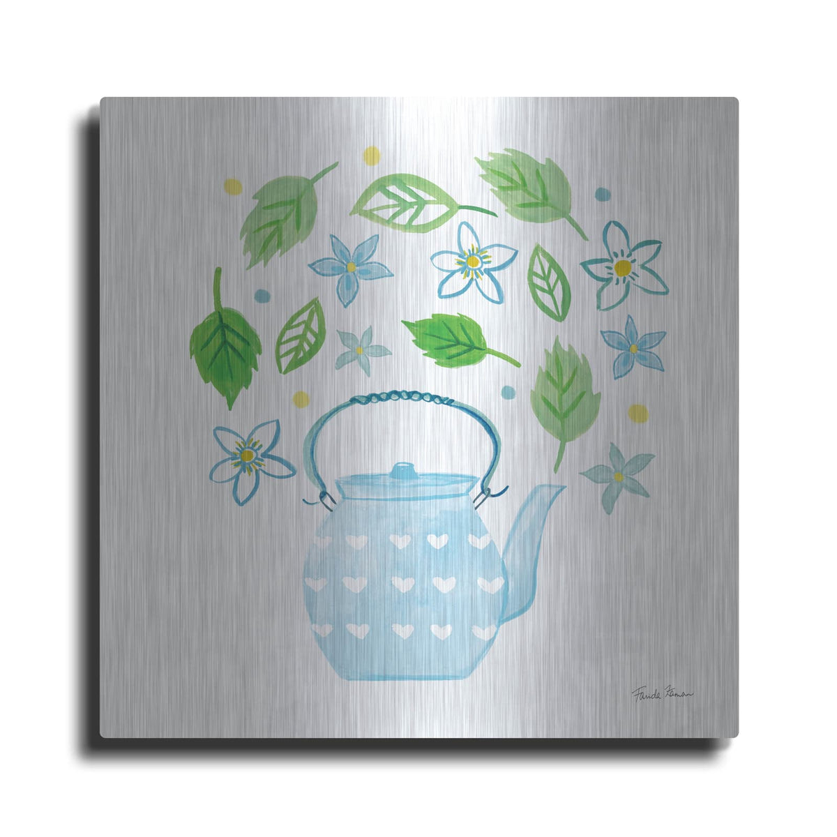 'Organic Tea 3' by Farida Zaman – Metal Wall Art