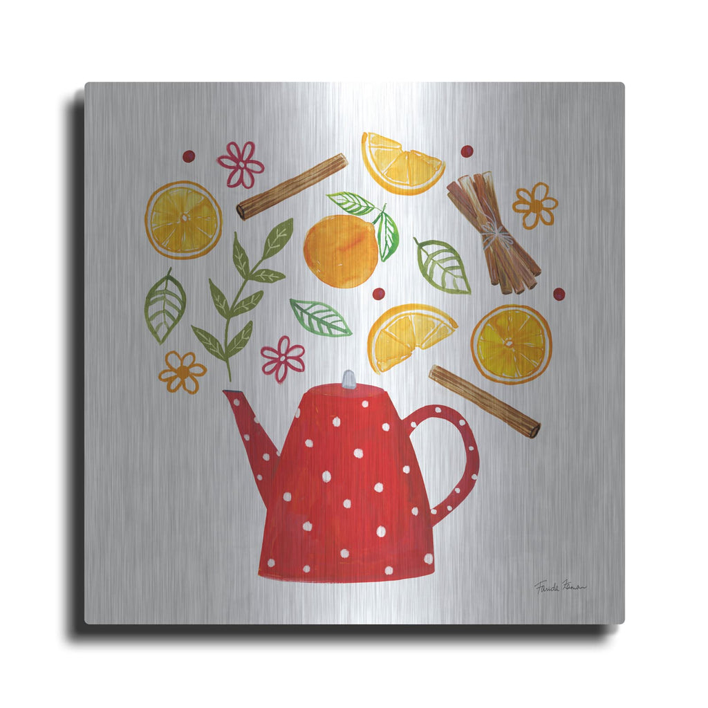 'Organic Tea 4' by Farida Zaman – Metal Wall Art