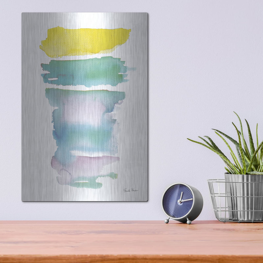 'Sideways 1 Pastel' by Farida Zaman – Metal Wall Art, 12x16 room view