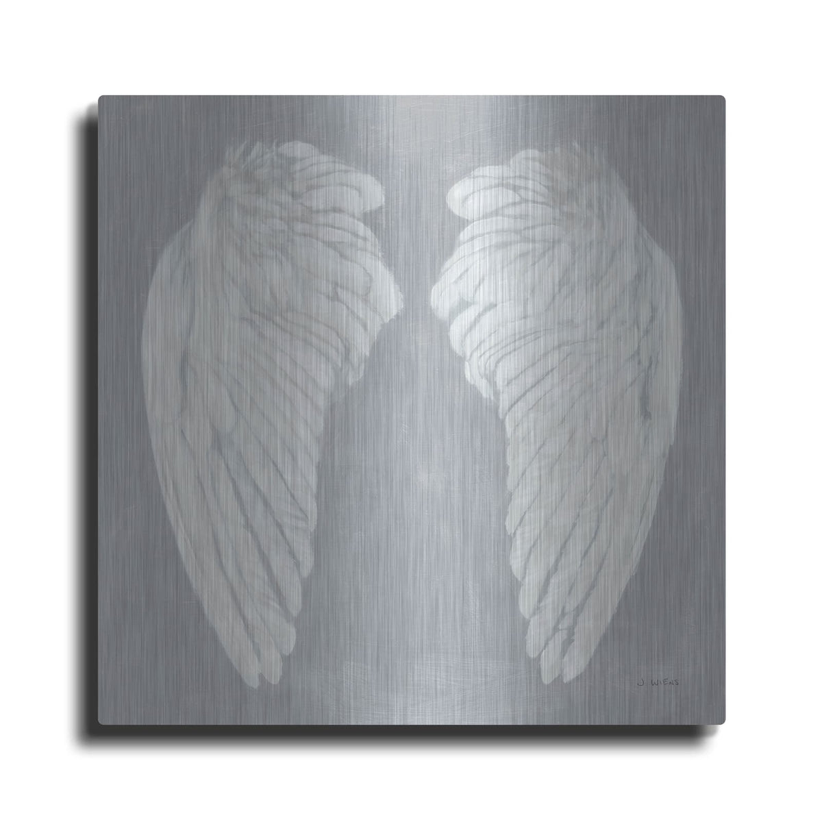 'Wings 1 On Gray Flipped' by James Wiens – Metal Wall Art