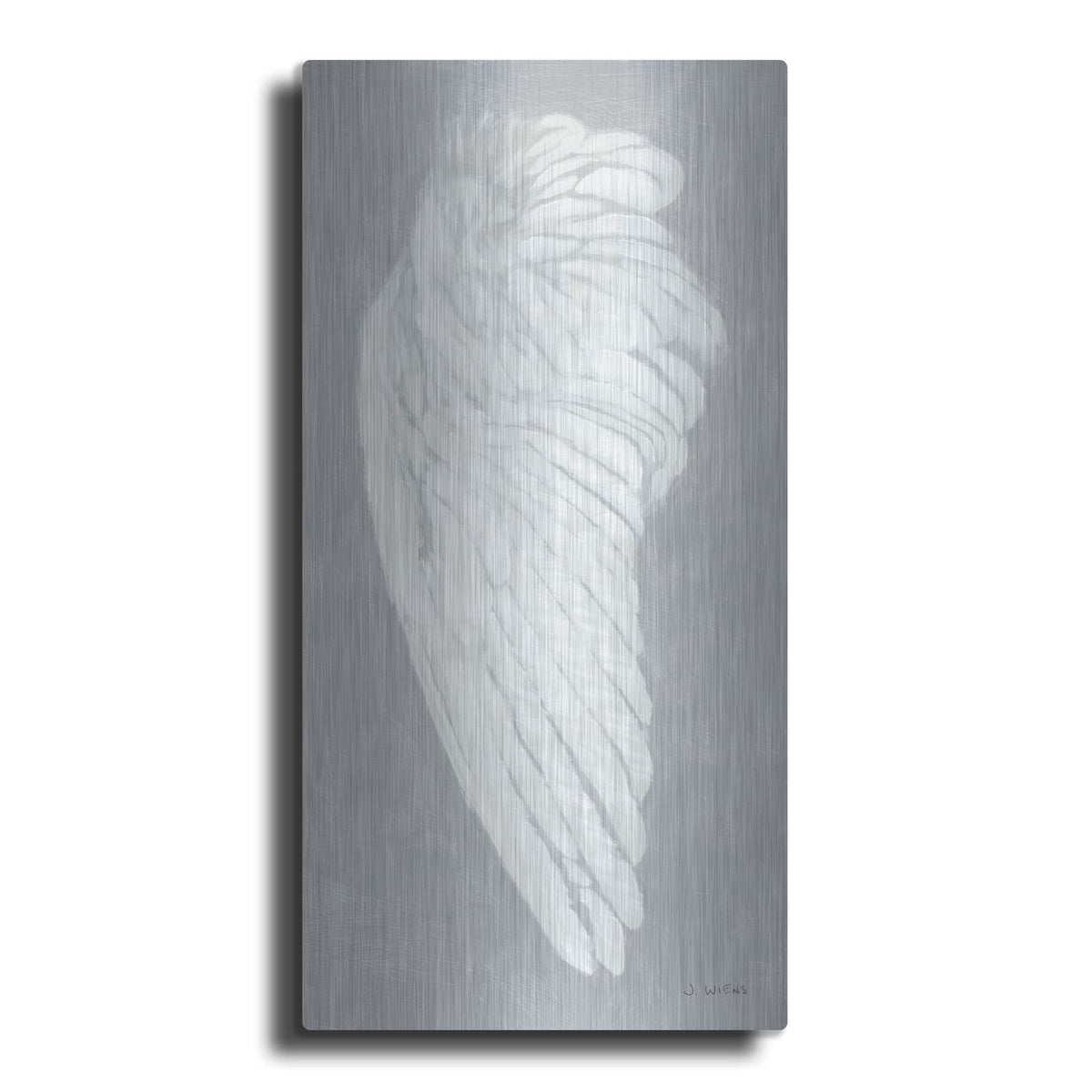 'Wings 2 On Gray Flipped' by James Wiens – Metal Wall Art