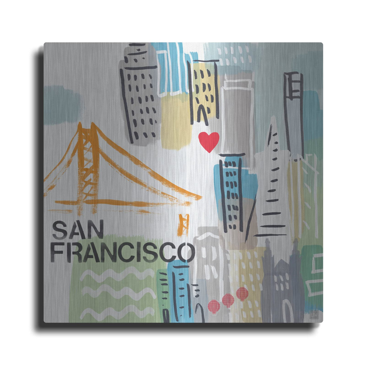 'San Francisco' by Linda Woods – Metal Wall Art