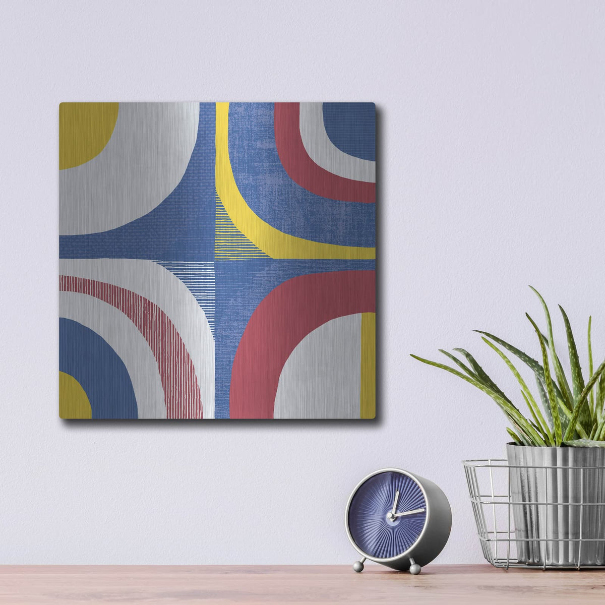 'Abstract Circles' by Wild Apple Portfolio – Metal Wall Art, 12x12 room view