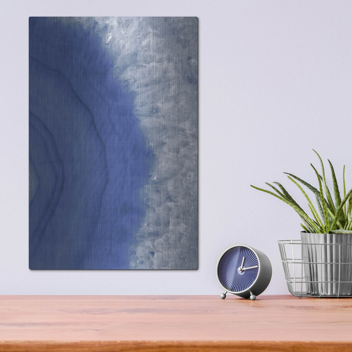 'Agate Geode 2 Navy' by Wild Apple Portfolio – Metal Wall Art, 12x16 room view