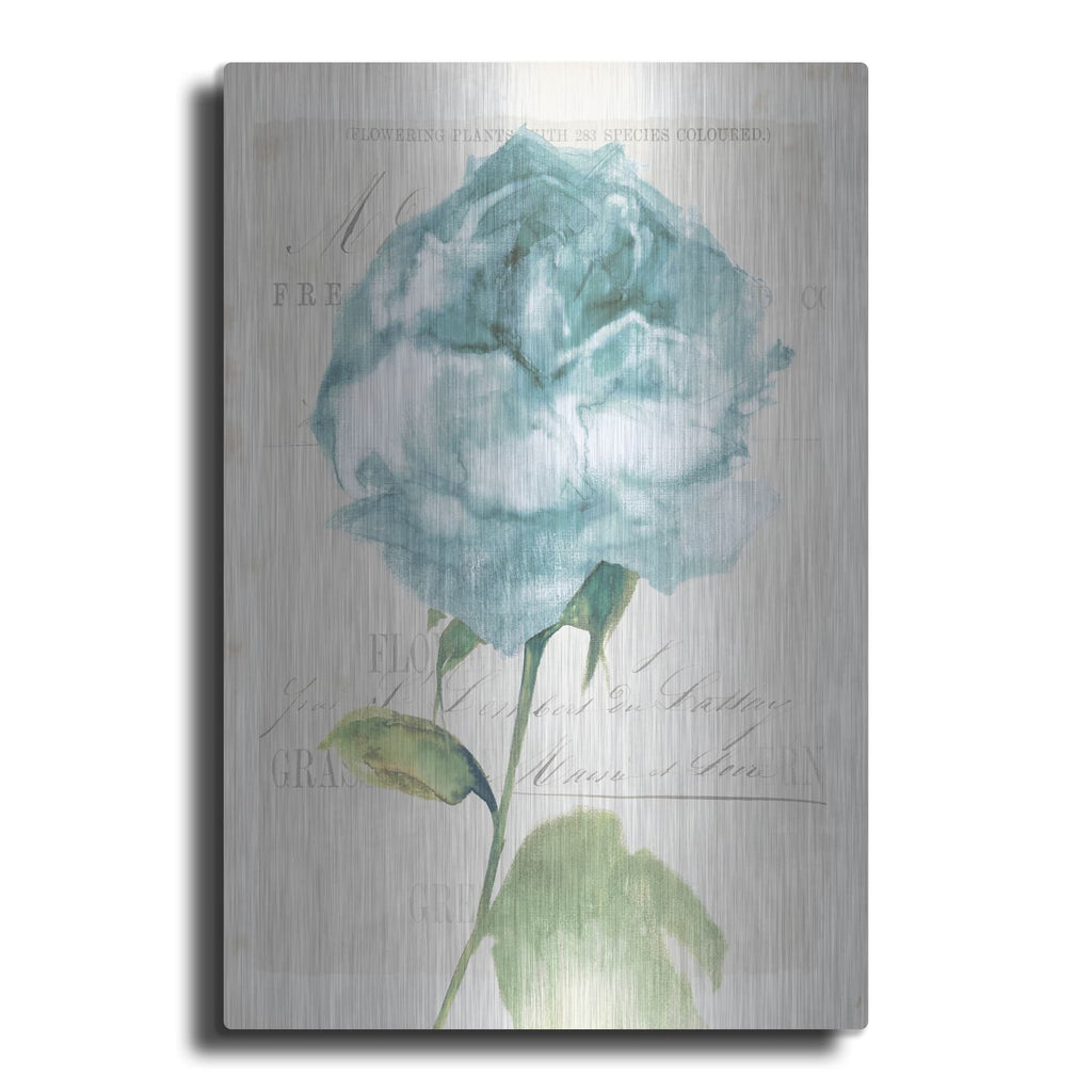 'Antique Floral 2 Blue Vintage' by Wild Apple Portfolio – Metal Wall Art