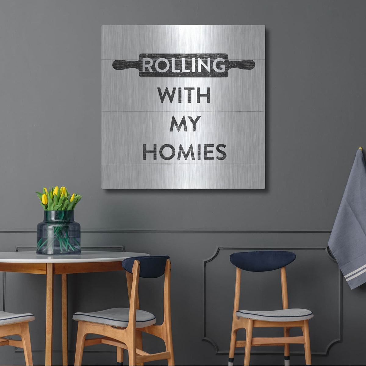 'Bake 1 Farmhouse' by Wild Apple Portfolio – Metal Wall Art, 36x36 room view