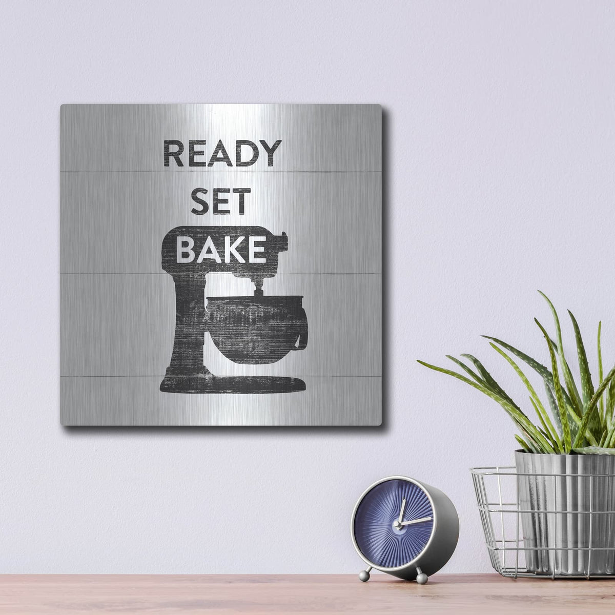 'Bake 2 Farmhouse' by Wild Apple Portfolio – Metal Wall Art, 12x12 room view
