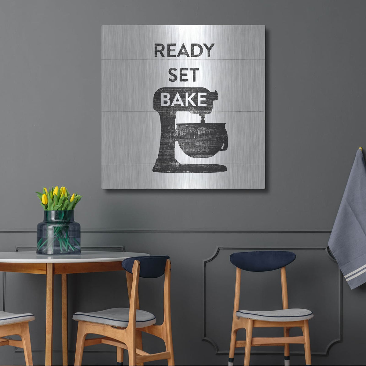 'Bake 2 Farmhouse' by Wild Apple Portfolio – Metal Wall Art, 36x36 room view