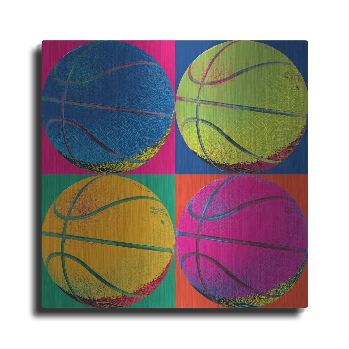 'Ball Four Basketball C' by Wild Apple Portfolio – Metal Wall Art