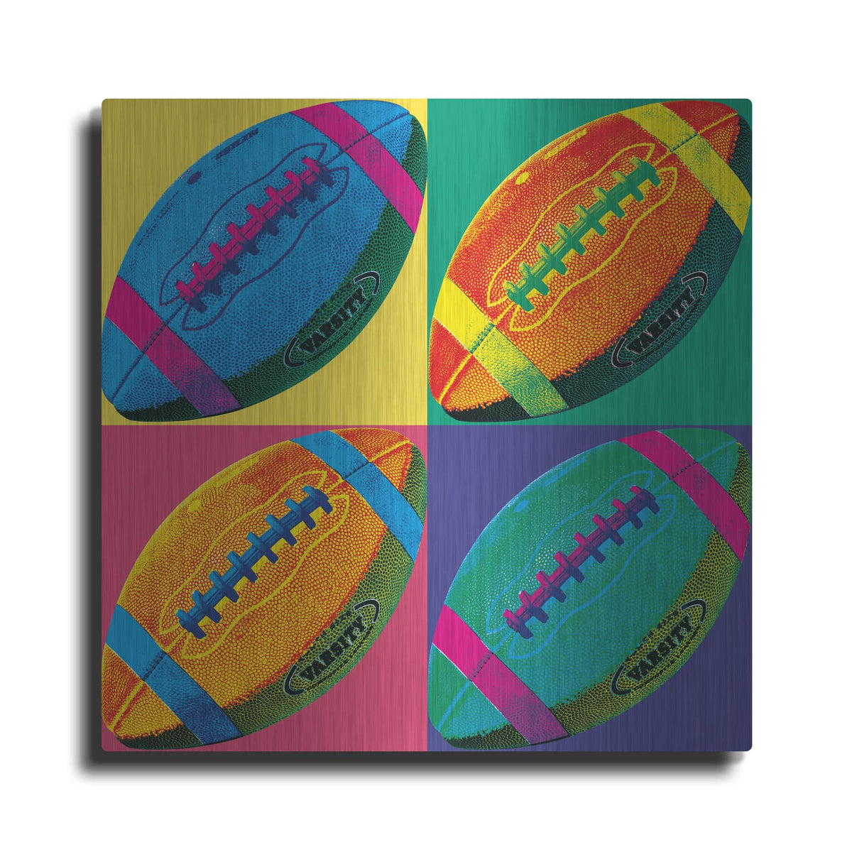 'Ball Four Football C' by Wild Apple Portfolio – Metal Wall Art