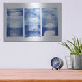 'Blue Geometric Abstract 1' by Wild Apple Portfolio – Metal Wall Art, 16x12 room view