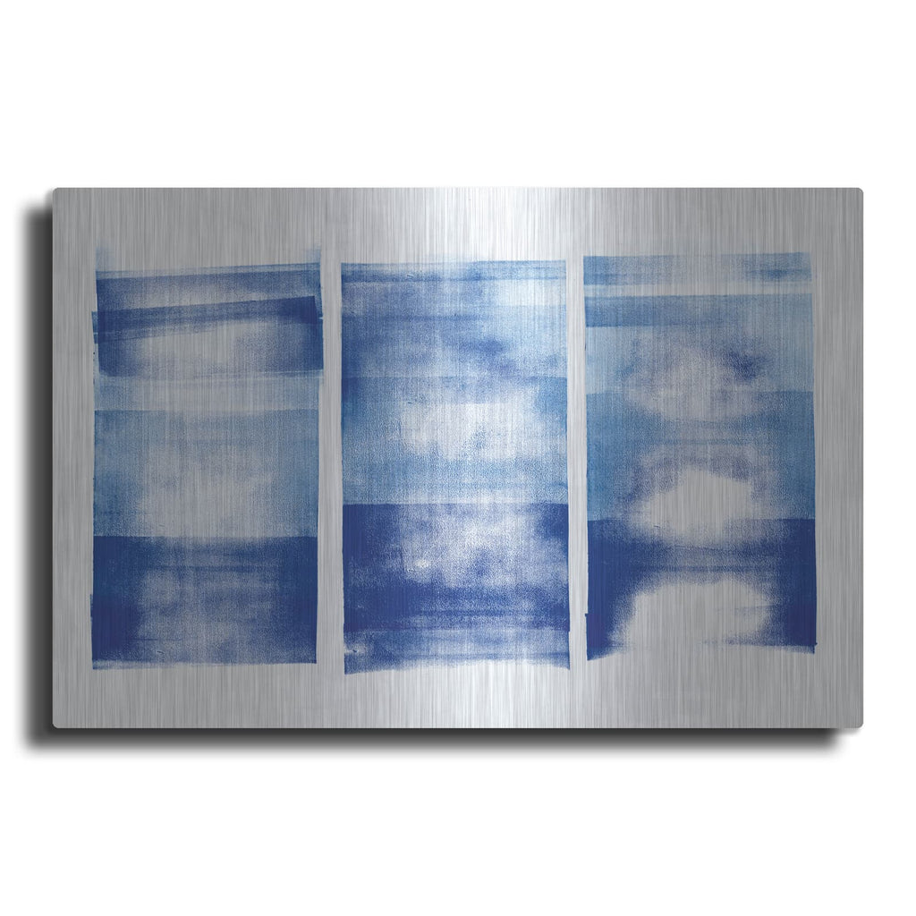 'Blue Geometric Abstract 1' by Wild Apple Portfolio – Metal Wall Art