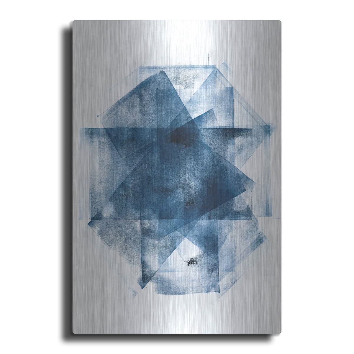 'Blue Geometric Abstract 2' by Wild Apple Portfolio – Metal Wall Art