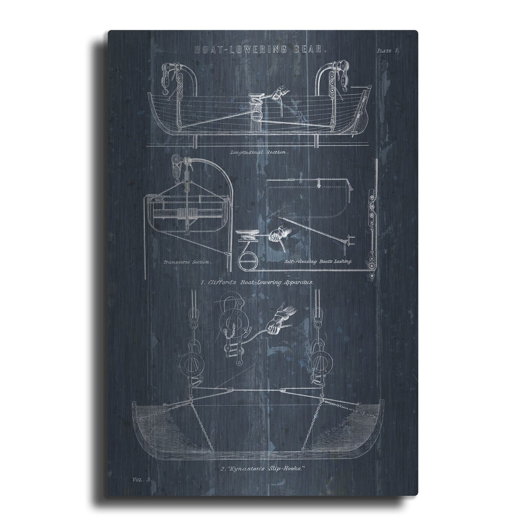 'Boat Launching Blueprint 1' by Wild Apple Portfolio – Metal Wall Art