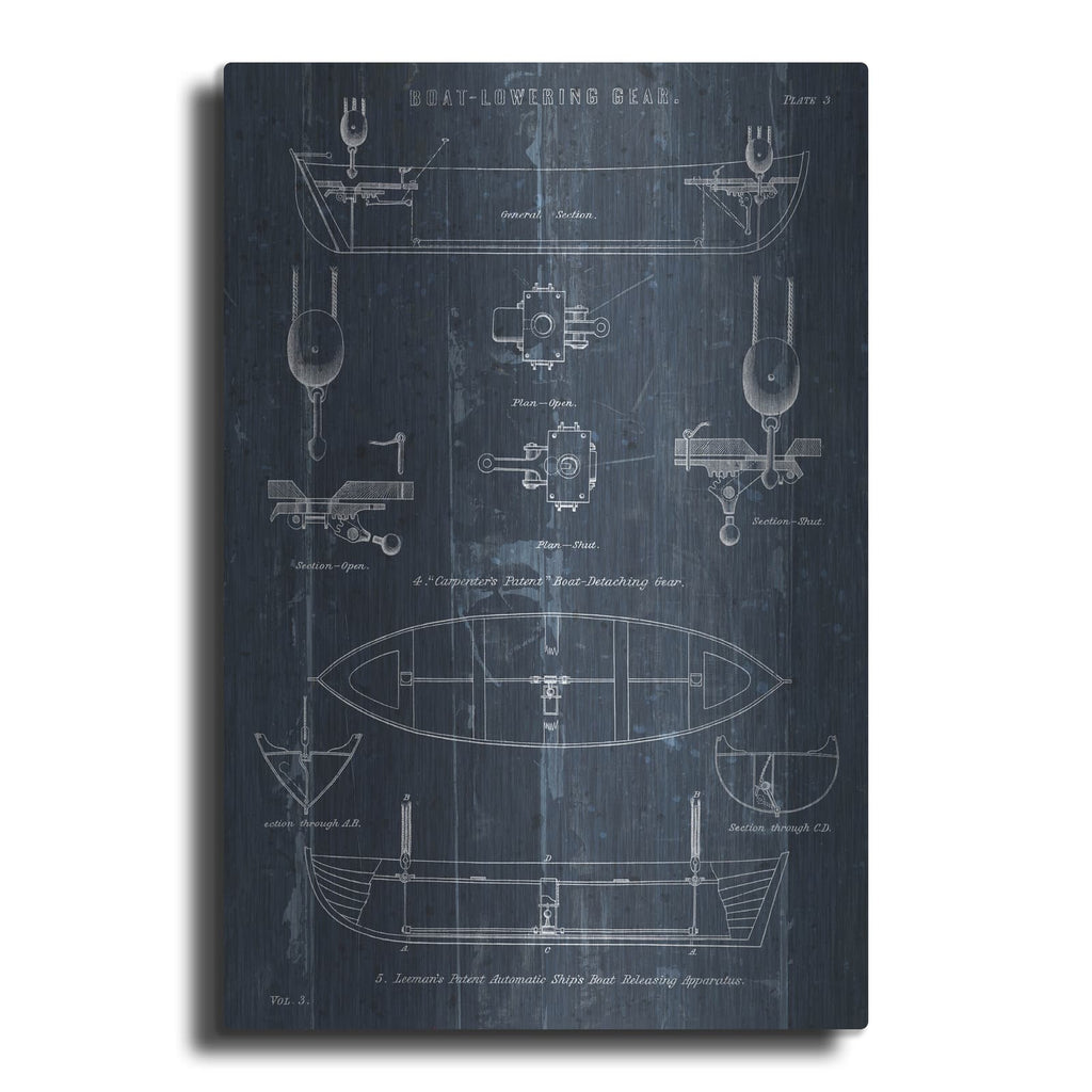 'Boat Launching Blueprint 2' by Wild Apple Portfolio – Metal Wall Art